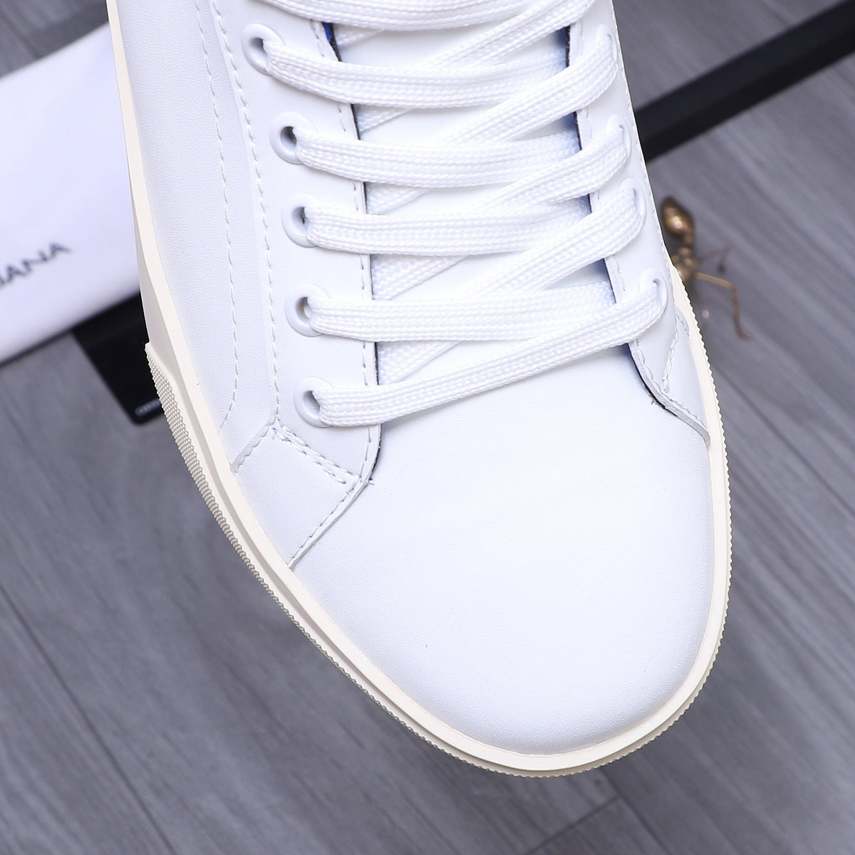Dolce & Gabbana Portofino Low-Top Sneakers – White & Royal Blue