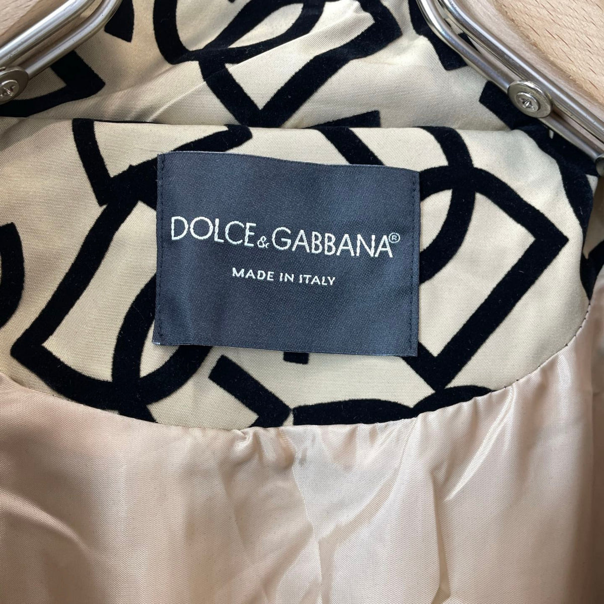 Dolce & Gabbana All-Over DG Logo Flocked Zip Jacket | Black