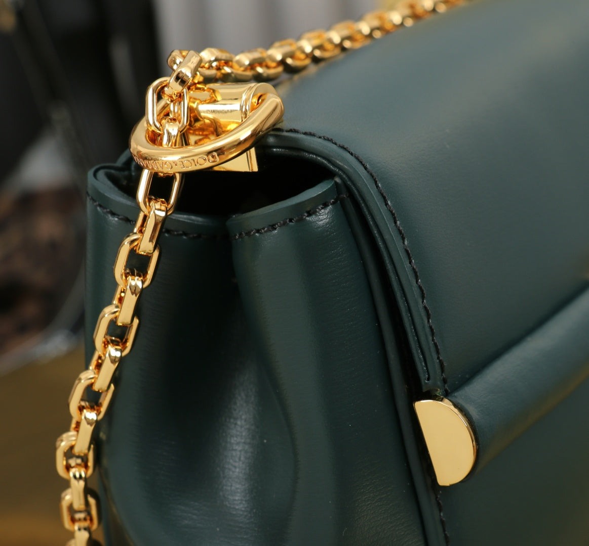 Dolce & Gabbana 3-Way Leather Bag — Handbag, Shoulder & Crossbody 18×10.6×7CM