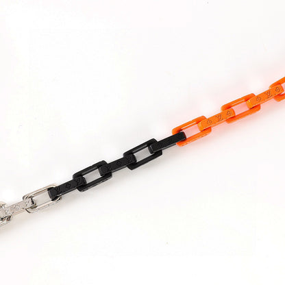 Louis Vuitton Orange & Black Monogram Link Bracelet
