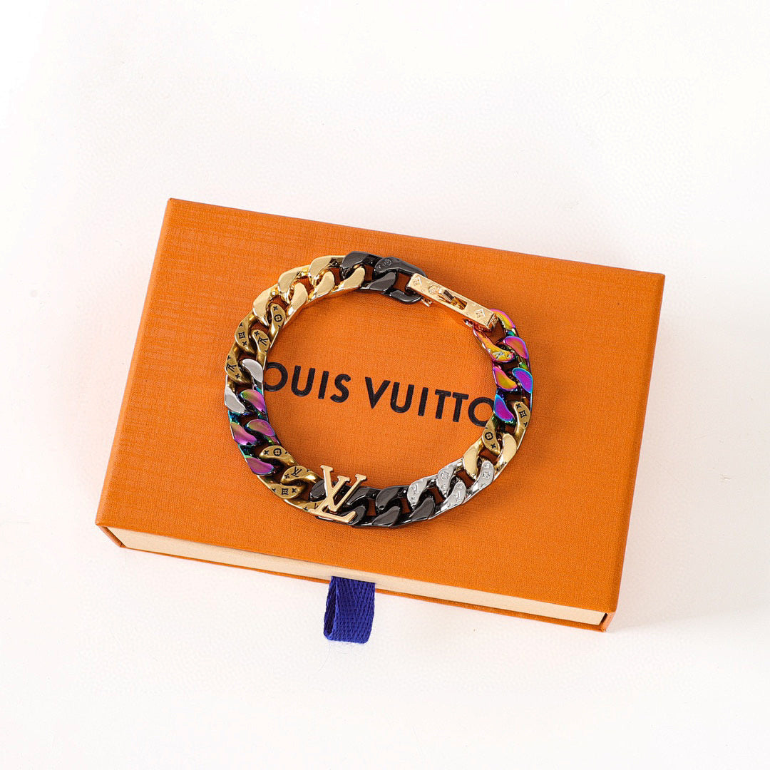 Louis Vuitton Multicolor Monogram Chain Bracelet