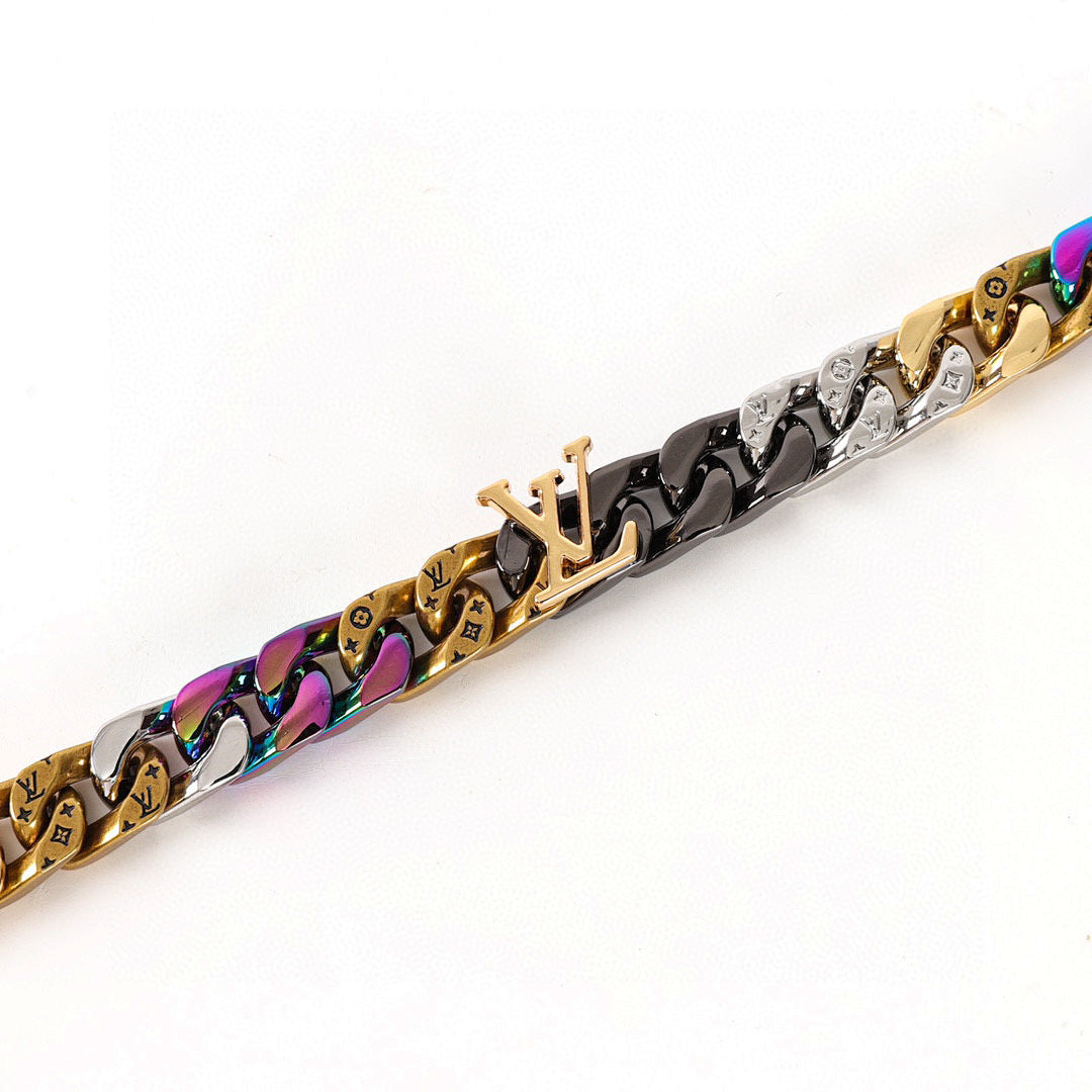 Louis Vuitton Multicolor Monogram Chain Bracelet